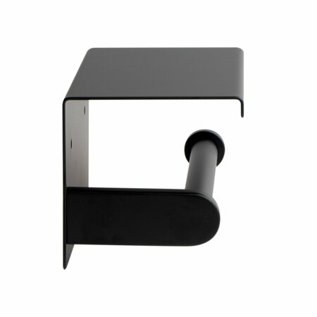 Alfi Brand Black Matte Stainless Steel Toilet Paper Holder with Shelf ABTPC66-BLA